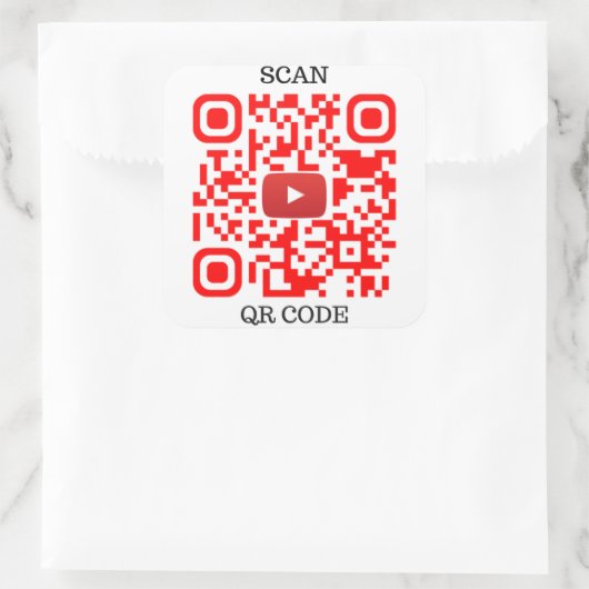 QR-Code Quadratischer Aufkleber (Tasche)