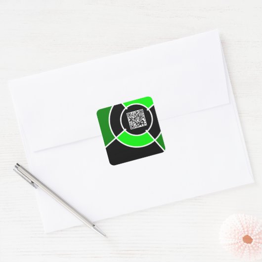 QR-Code Quadratischer Aufkleber (Umschlag)