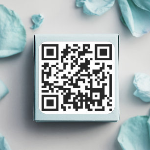QR CODE QUADRATISCHER AUFKLEBER