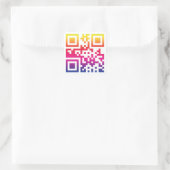 ☮ — QR-Code Quadratischer Aufkleber (Tasche)