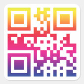 ☮ — QR-Code Quadratischer Aufkleber (Vorderseite)