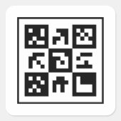 qr Code Quadratischer Aufkleber (Vorderseite)