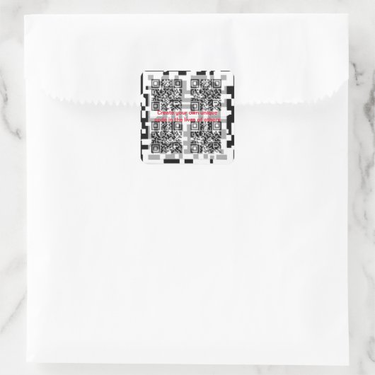 QR-Code Quadratischer Aufkleber (Tasche)