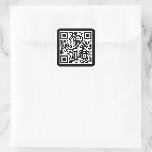 QR-Code Quadratischer Aufkleber (Tasche)