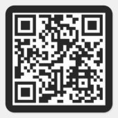 QR-Code Quadratischer Aufkleber (Vorderseite)