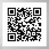 QR-Code, Quick Response-Code, Schwarz und Weiß Poster (Vorne)