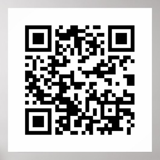 QR-Code, Quick Response-Code, Schwarz und Weiß Poster (Vorne)