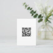 QR-Code, Quick Response-Code, Schwarz und Weiß Visitenkarte (Stehend Vorderseite)