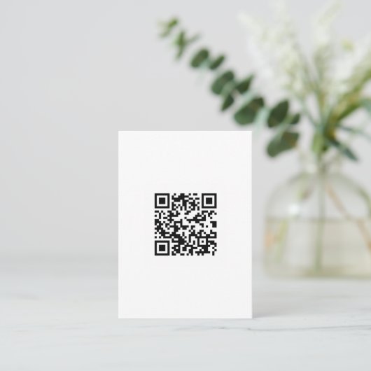 QR-Code, Quick Response-Code, Schwarz und Weiß Visitenkarte (Stehend Vorderseite)