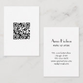QR-Code, Quick Response-Code, Schwarz und Weiß Visitenkarte (Vorne/Hinten)