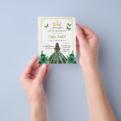 QR-Code Quinceanera Emerald Green Flyer (Gruppe)