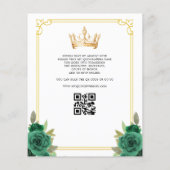 QR-Code Quinceanera Emerald Green Flyer (Hinten)
