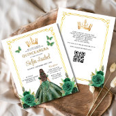 QR-Code Quinceanera Emerald Green Flyer