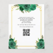 QR-Code Quinceanera Emerald Green Flyer (Hinten)