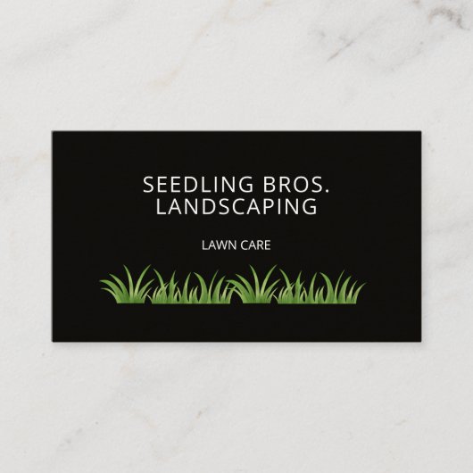 QR Code Rasenpflege Landschaftsgras Visitenkarte (Vorderseite)