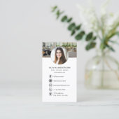 QR-Code Real Anwesen Agent Foto-Logo Visitenkarte (Stehend Vorderseite)