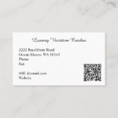 QR-Code Real Anwesen Monogram Orange Sunset Visitenkarte (Rückseite)