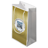 QR Code Realtor Hypothekengesellschaft Kleine Geschenktüte (Vorderseite Schrägansicht)