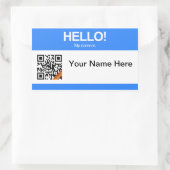 QR-Code Rechteckiger Aufkleber (Tasche)