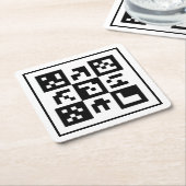 qr Code Rechteckiger Pappuntersetzer (angewinkelt)