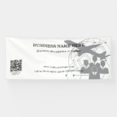 QR Code Rectangle Business Store Indoor Outdoor Banner (Horizontal)