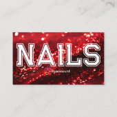 QR Code Red Beruflich Nail Technische Vorlagen Visitenkarte (Rückseite)