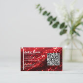 QR Code Red Beruflich Nail Technische Vorlagen Visitenkarte (Stehend Vorderseite)