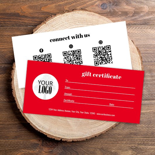 QR-Code - Red Gift Certificate für Unternehmen