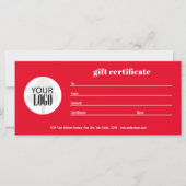 QR-Code - Red Gift Certificate für Unternehmen (Vorderseite)
