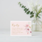 QR-Code-Registrierung für elegantes Brautparty Begleitkarte (Stehend Vorderseite)