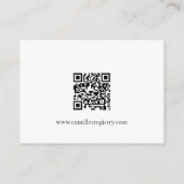 QR-Code-Registrierung für elegantes Brautparty Begleitkarte (Rückseite)