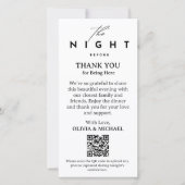 QR Code Rehearsal Dinner Thank You Card Dankeskarte (Vorderseite)