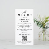 QR Code Rehearsal Dinner Thank You Card Dankeskarte (Stehend Vorderseite)