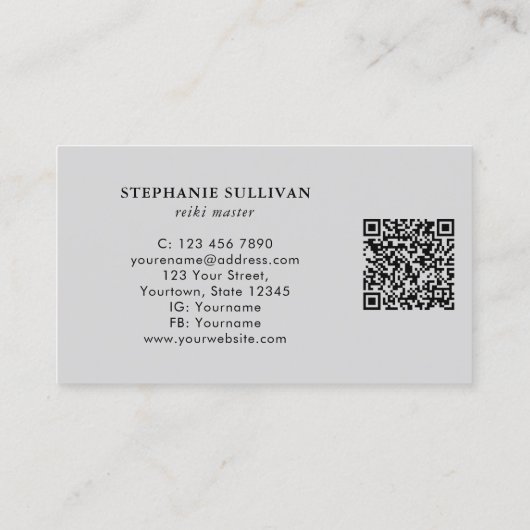 QR-Code Reiki Master Visitenkarte (Rückseite)