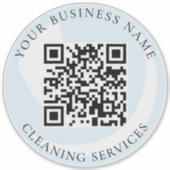 QR-Code Reinigung Service Business Car Vinyl Decal Aufkleber (Vorderseite)
