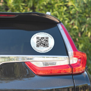 QR-Code Reinigung Service Business Car Vinyl Decal Aufkleber