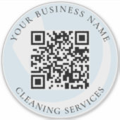 QR-Code-Reinigungsdienst-Geschäft Vinyl-Aufkleber Aufkleber (Vorderseite)