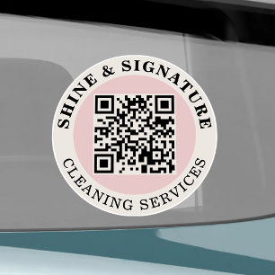 QR-Code-Reinigungsdienst-Geschäfts-Auto-Vinyl-Aufk Aufkleber