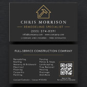 QR Code Remodeling Specialist Construction Visitenkarte