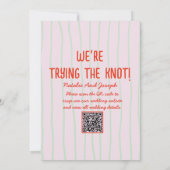 QR Code Retro farbenfrohe Hand gezeichnet Martini Einladung (Rückseite)