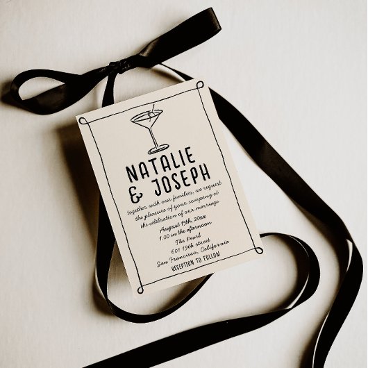 QR Code Retro Hand gezeichnet geschriebenes Foto H Einladung