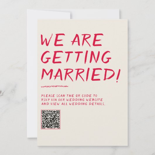 QR Code Retro Handgeschriebene farbenfrohe moderne Einladung (Rückseite)