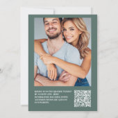 QR-Code Retro-Wüstenaktien Hochzeit Einladung (Rückseite)