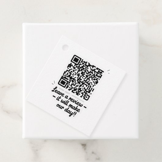 QR Code Review Geschenk Tag Geschenkanhänger (Beispiel)