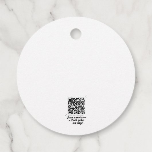 QR Code Review Geschenk Tag Geschenkanhänger (Rückseite)