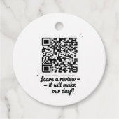 QR Code Review Geschenk Tag Geschenkanhänger (Vorderseite)