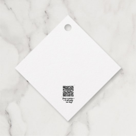 QR Code Review Geschenk Tag Geschenkanhänger (Rückseite)