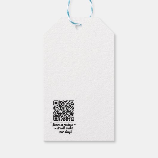 QR Code Review Geschenk Tag Geschenkanhänger (Rückseite)