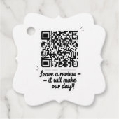 QR Code Review Geschenk Tag Geschenkanhänger (Vorderseite)