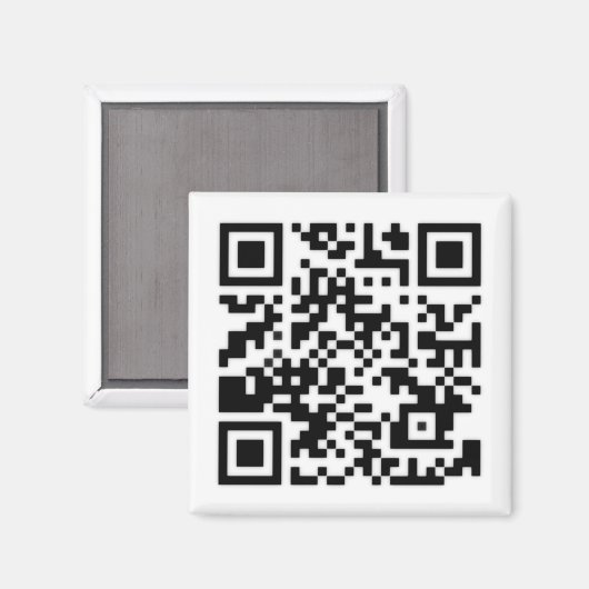 Qr Code RickRoll Gif Magnet (Vorderseite/Rückseite)